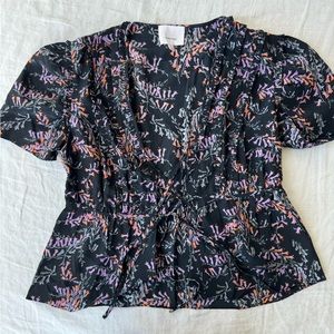 NWOT- Cinq a Sept top. Low neck with ties in the front Size S (originally $265)